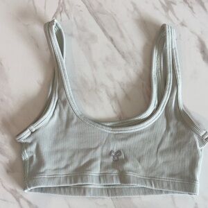 TNA Ribbed Scoop Neck Bralette - Light Mint